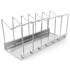 Stainless steel kitchen storage rack – 5 to 7 tier pot holder front view