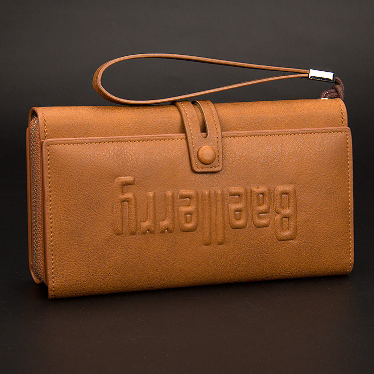 Large capacity wallet handbag for men – multifunctional 2-in-1 long wallet