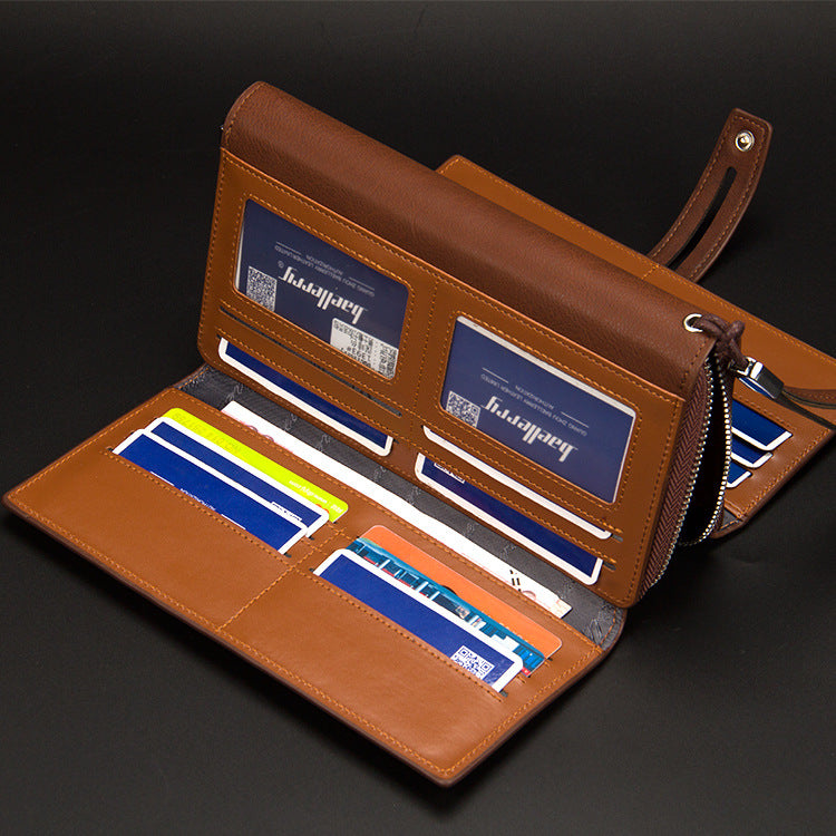 Large capacity wallet handbag for men – business travel daily carry bag