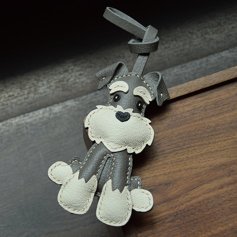 Schnauzer Hand Sewn Car Key Pendant