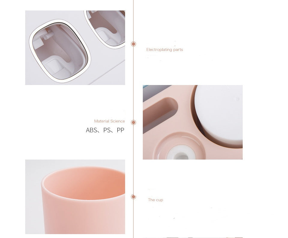 Toothbrush holder set wall mounted family – easy disassemble clean parts