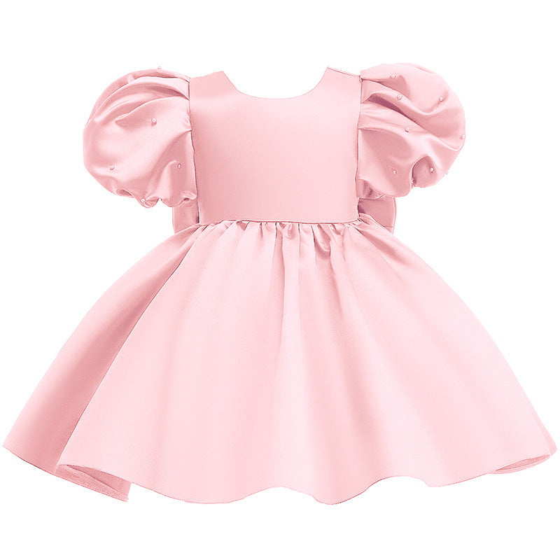 European And American New Girls' Sleeveless Mesh Puffy Dress