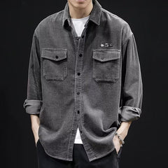 Corduroy Shirt For Men Plus-size And Oversized Shirt For Spring And Autumn