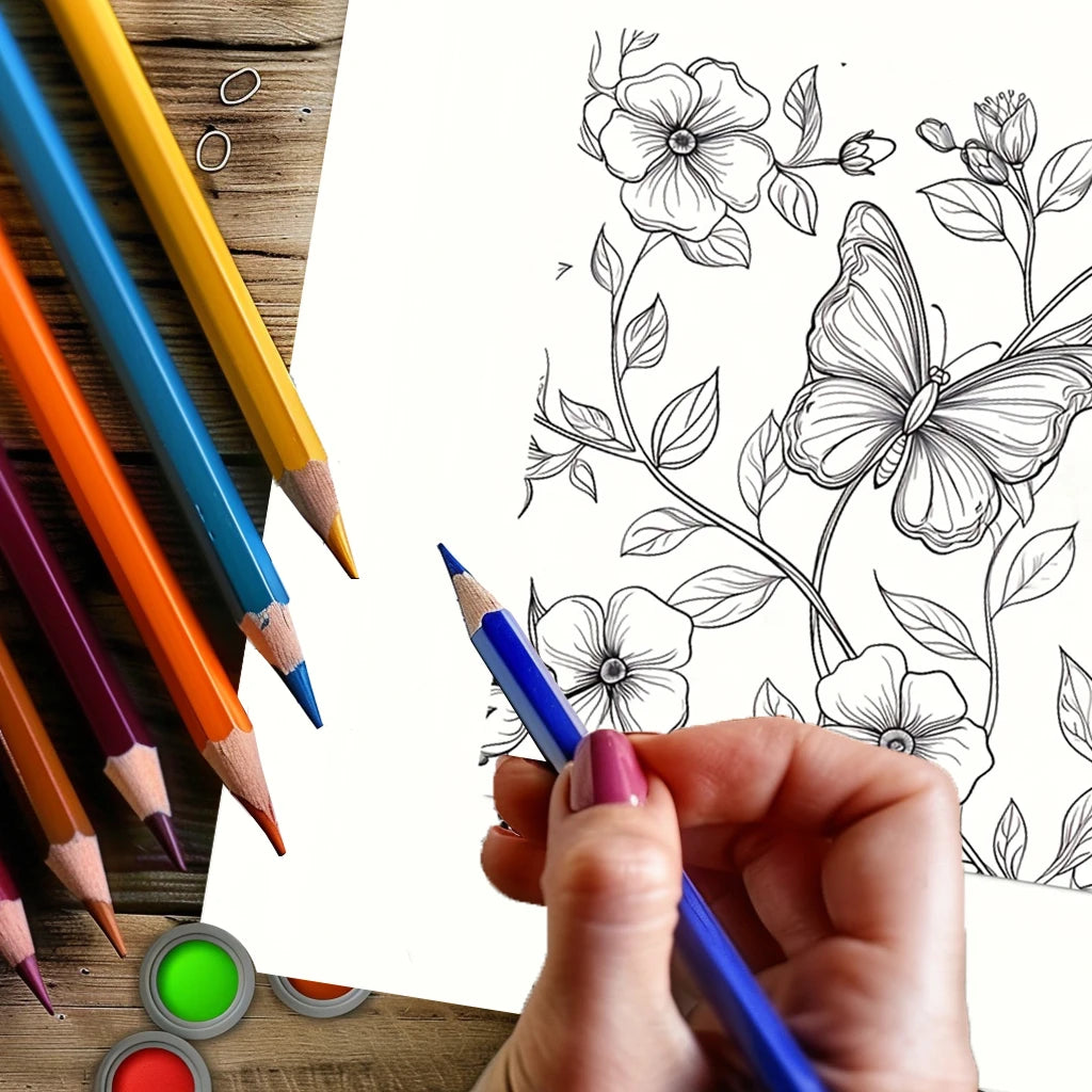 Adult coloring book for stress relief – whimsical pattern creative art