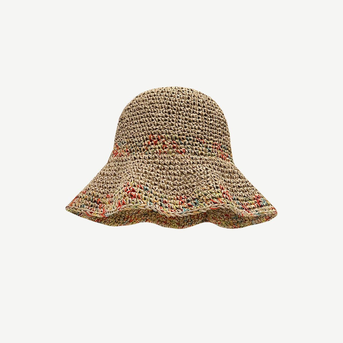 Colorful Straw Hat Female Summer Outing Beach Hat Outdoor Sunscreen Sun Hat