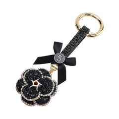 Camellia Diamond Pendant For Car Key Chain