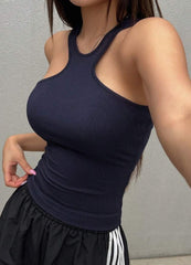 Solid Color Halter Top For Women