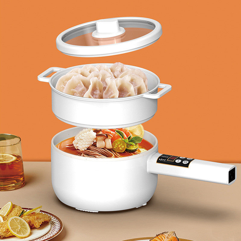 Multifunctional electric hot pot cooker – non-stick frying pan front view