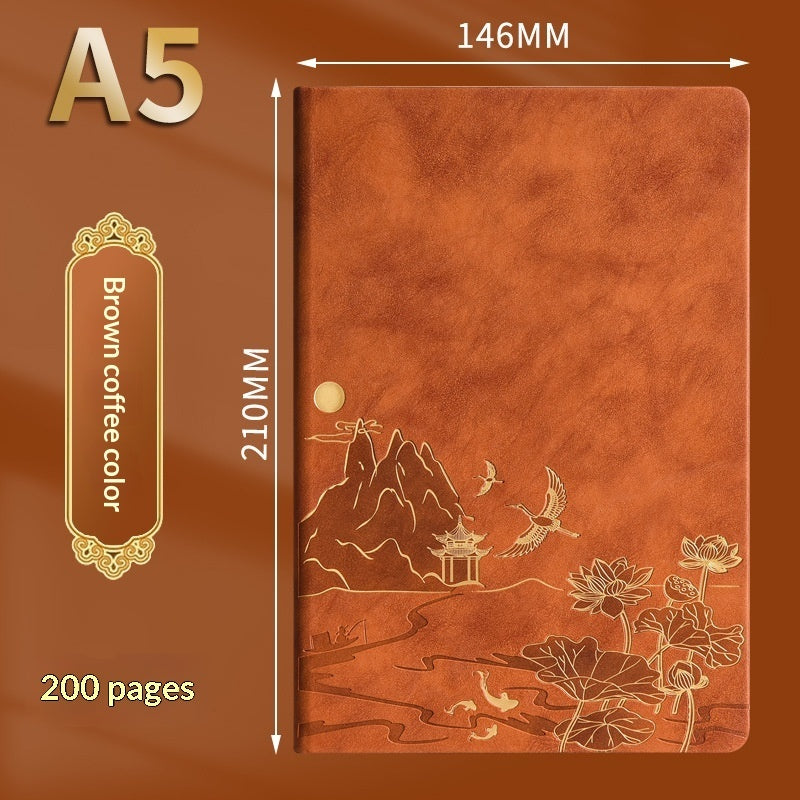 Vintage A5 notebook gift box set – Guofeng Chinese style close-up