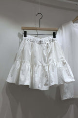 New High Waisted Elastic Drawstring Ruffled Skirt For Women