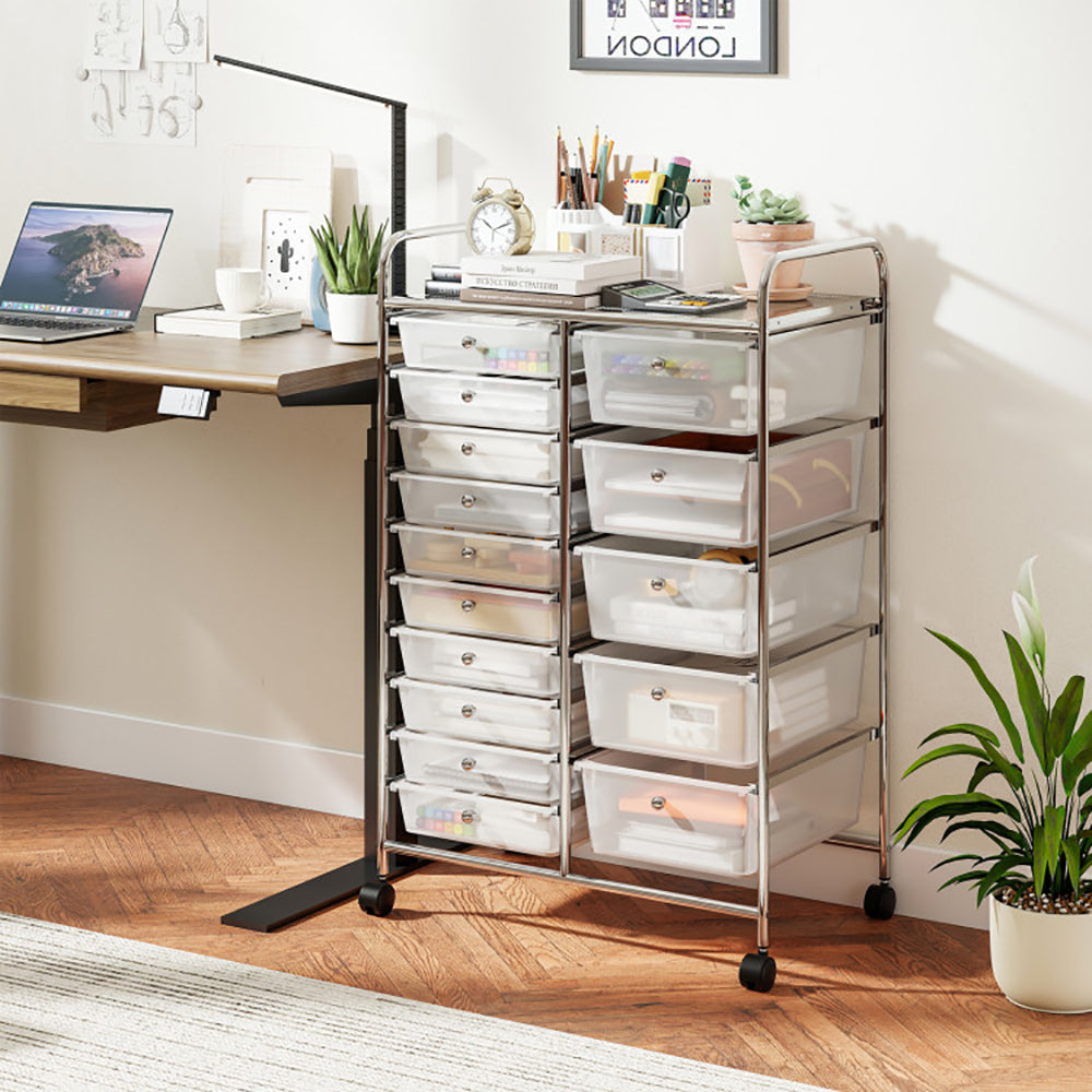 15 drawer rolling storage cart – assembly required instruction included