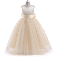 Dresses Of Bride Fellow Kids Champagne Girls Sleeveless Beaded Dress