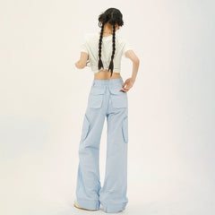 American Style Gorpcore Retro Loose Wide-leg Casual Pants Women