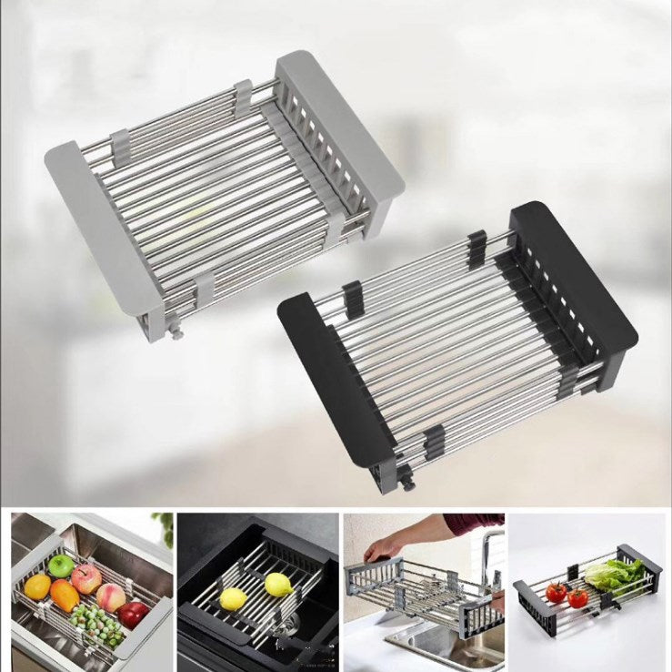 Kitchen sink drain basket – stainless steel anti-rust large capacity front view