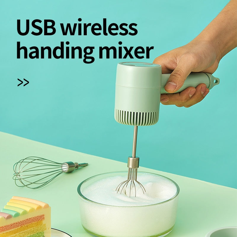 Rechargeable electric egg beater handheld – 3 speed low medium high control