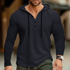 Sports Fitness Hooded Long Sleeve Top Men
