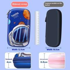 Kids pencil case large capacity – spaceman dinosaur bear kitty designs