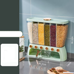 Kitchen grain storage box with compartments – separate compartment detail
