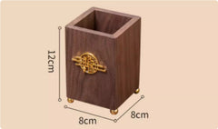 Walnut wood jewelry storage box – three layer large storage detail