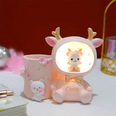 Cute resin pen holder desk decoration – cartoon dream series front view