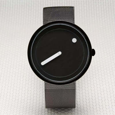 Simple creative concept personality without pointer Korean fashion movement student tide neutral male and female quartz lovers Watch