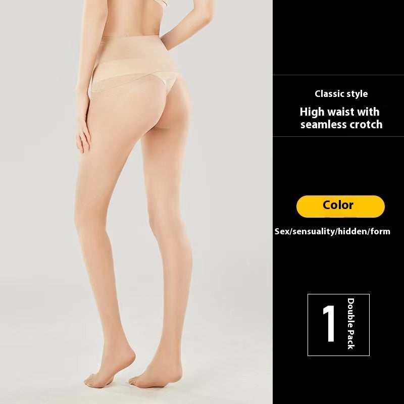 0D Black Silk Stockings Ultrathin Black Pantyhose