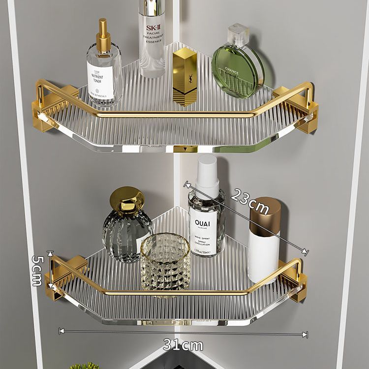 Acrylic bathroom shelf space aluminum – light luxurious style bathroom