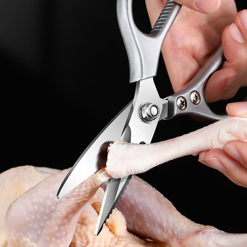 Heavy duty kitchen scissors for meat – 1st 4th generation silver options