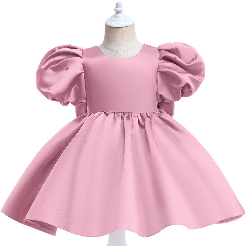 European And American New Girls' Sleeveless Mesh Puffy Dress