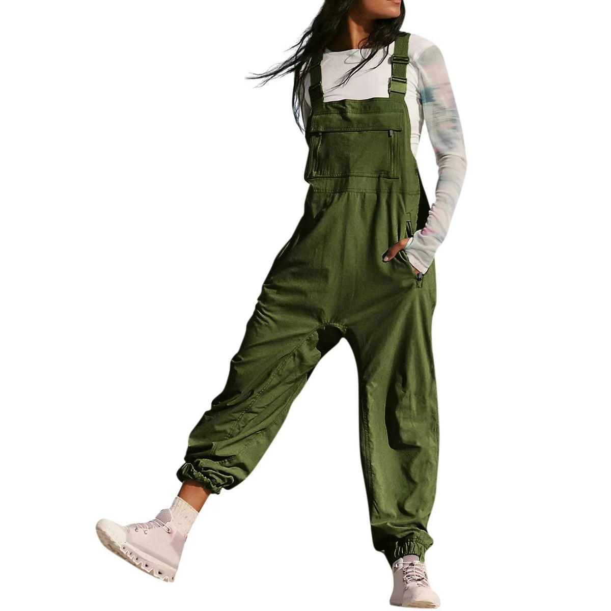 Working Bib Top Pants Amazon Fashion Leisure Tappered Jumpsuit