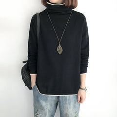Loose Turtleneck Women's Thin And Thin Bottoming Sweater