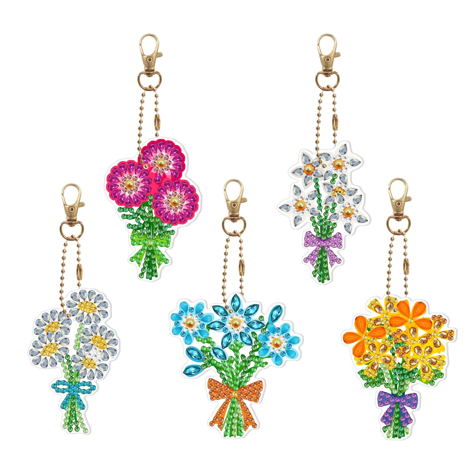5d Diamond Painting Keychain Acrylic Double Sided Point Drill