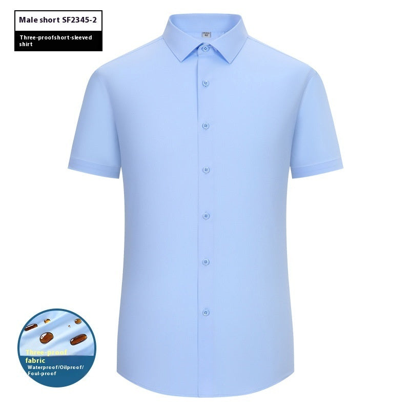 Men's  Short Sleeves Are Waterproof, Oil Resistant And Stain Resistant