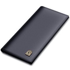 Long leather wallet for men – medium-long slim box-type structure detail