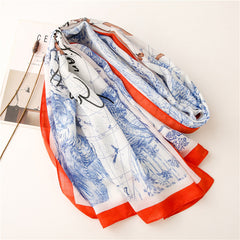 Fashion Print Dual-purpose Cotton And Linen Feel Scarf