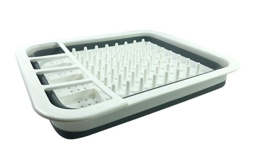 Folding kitchen dish drying rack – small kitchen apartment countertop use