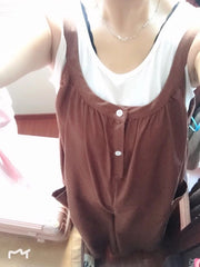 Suspenders Rompers Women Jumpsuit Sleeveless Linen Summer Overalls Fashion Wide Leg Pants Female Pants Plus Sizes