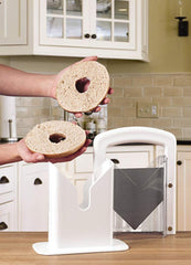 Bagel slicer cutter kitchen tool – clear acrylic safety shield detail
