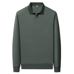 New Men's Vertical Stripes Solid Color T-shirt Bottoming Shirt