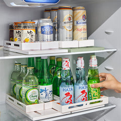 Under sink pull-out spice rack organizer – single double layer front view