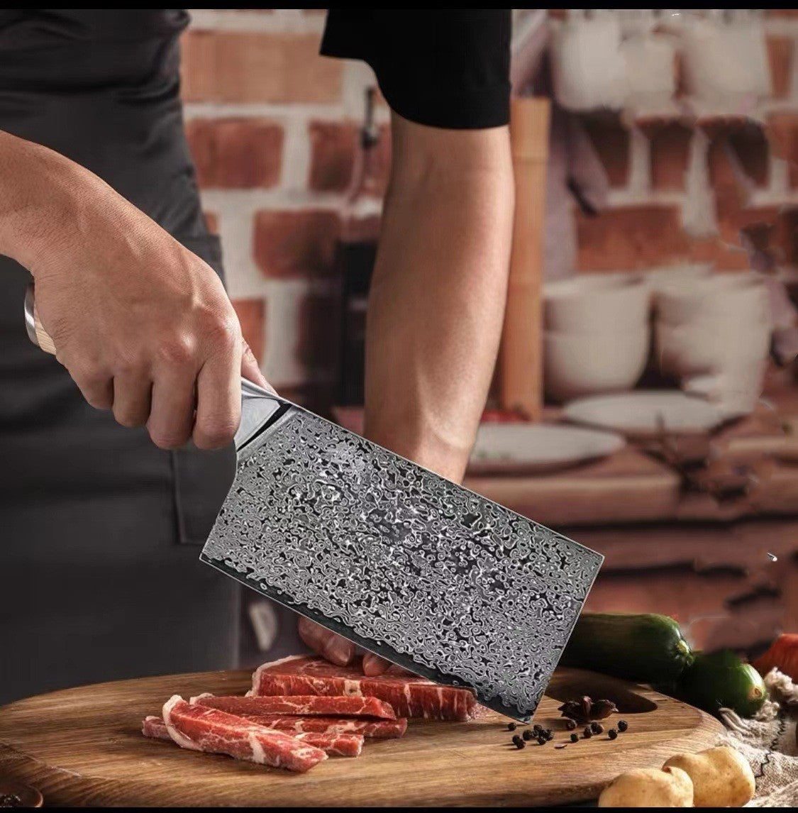 Damascus kitchen knife set – Pick N Drop premium gift USA Europe
