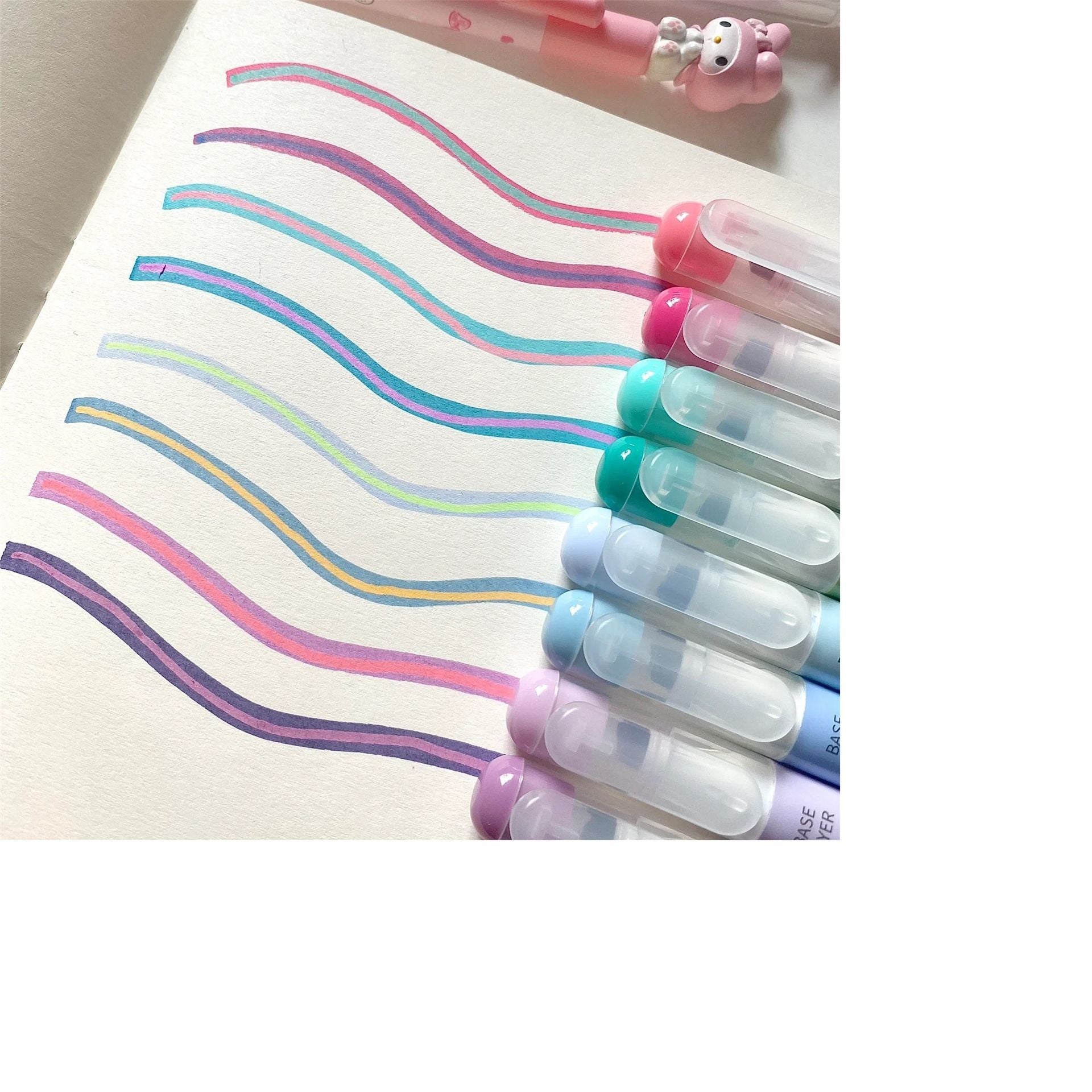 Dual tip highlighters for students – candy color vibrant palette