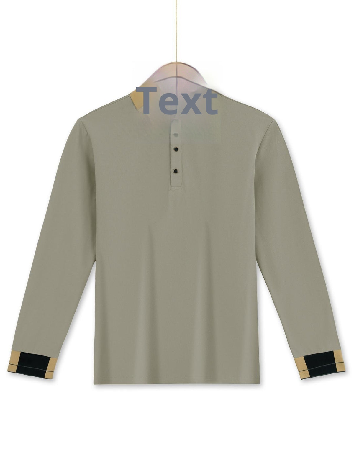 Long Sleeve Lapel Men's Solid Color Button Casual Business