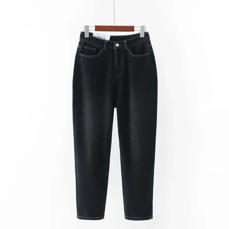 Thin straight leg jeans women trousers old pants