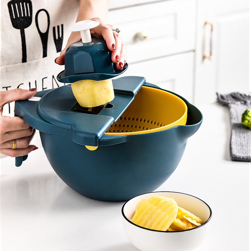 Multifunctional vegetable grater slicer – PP shredder potato cutter front view