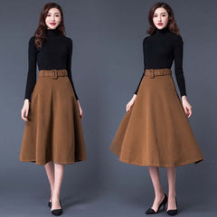 Woolen big skirt