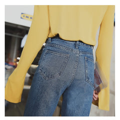 Fall New Style Jeans Women's Straight Leg Women