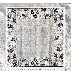 Black And White Temperament Satin Scarf Shawl Dual-use