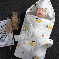 Pure Cotton Gauze Spring Newborn Cotton Hooded Bath Towel Baby Blanket
