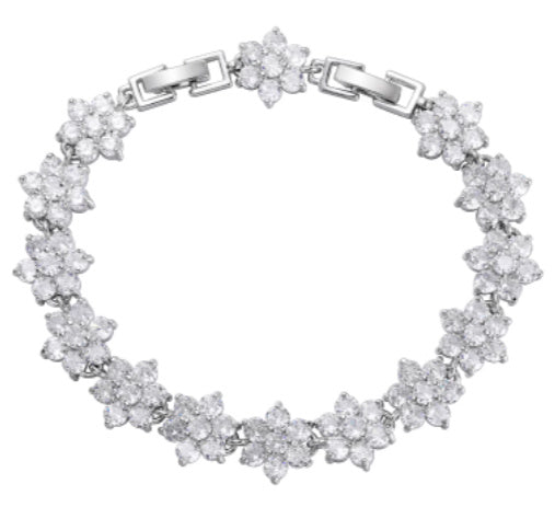 Blue Full Diamond Lotus Bracelet For Men's Hip Hop Dopamine Colored Tennis Chain